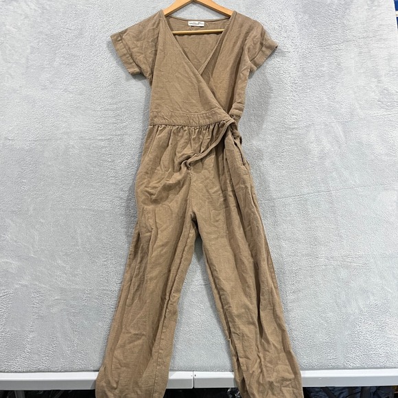 Little Cottonwood Jumpsuit Overalls Medium 100% Linen...